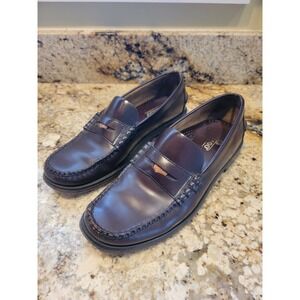 Sebago Classic Penny Loafers Burgundy Leather Handsewn Men's Size 9M